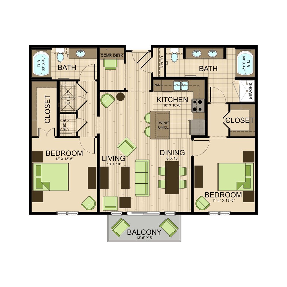 floor plan | The Susanne apartments in Montrose